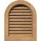 Ekena Millwork Round Top Gable Vent Functional, Western Red Cedar Gable Vent w/ Brick Mould Face Frame, 26"W x 30"H GVWRT26X3000SFUWR - alternate 1